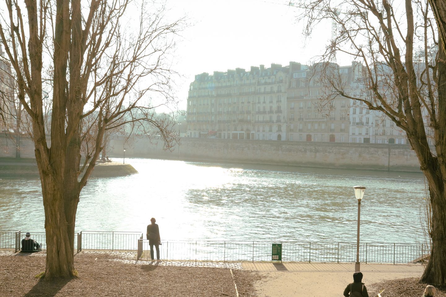 Un tranquilo paseo matutino por el río Sena en París, capturando la tranquila belleza de la ciudad.